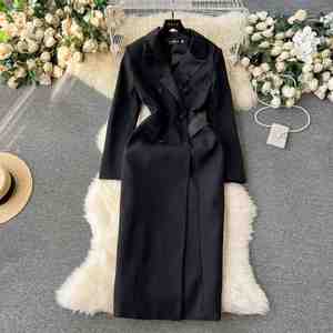 Robe midi élégante de haute qualité à col cranté pour femmes, taille plus, robes en dentelle empire, robes élégantes pour femmes, vêtements pour femmes - Product Image 1
