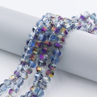 Perles Rondelles Facettées Premium 8mm en Verre pour la Fabrication de Bracelets, Couleurs Fantôme à Lustre Prismatique, Artisanat d'Usine Chinoise