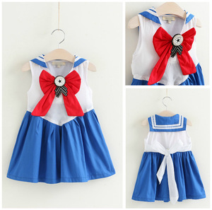 Uniformes Escolares Coreanos para Niñas, Diseño de Vestido Casual de Verano para Niñas, 100% Algodón Transpirable - Product Image 2