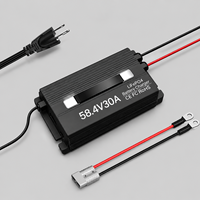 Cargador de Batería LiFePO4 de 58.4V 30A Profesional con Indicador LED de 3 Etapas, 5 Protecciones y Carga Rápida para RV, Van, Remolque, Marino, 1800W