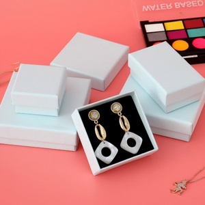 Light Pink Fashion Paper Jewelry Box Elegant Base Lid for Pendant Necklace Light Green Bracelet Ring Sponge for Premium - Product Image 4