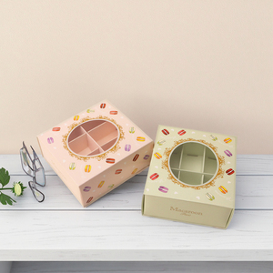 Tùy chỉnh sang trọng màu trắng các tông màu đen bao bì Quà Tặng Gấp Giấy Hộp quà tặng với cửa sổ rõ ràng - Product Image 1