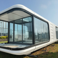 Solution de maison mobile de conception contemporaine capsule spatiale écologique maison préfabriquée petit espace préfabriqué de luxe
