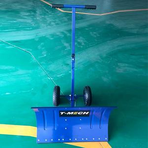 נירוסטה כף יד עם ידית מתכווננת ידית מתכווננת קל לתפעול שלג עם גלגלים מסיר שלג עם גלגלים ממתכת - Product Image 3