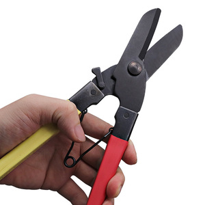 Tin <b>Shears</b> Carbon Steel Industrial Sheet Metal Cutting <b>Tools</b> Red Handle 2 Inch Opening Size - Product Image 1
