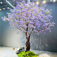 Maßgefertigter Großer Künstlicher Jacaranda-Baum, Innenraum-Dekorationsbaum für Filmrequisiten & Kommerzielle Landschaftsgestaltung