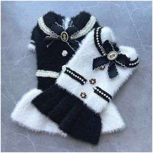 Vêtements d'été solides pour animaux de compagnie pour chiens vêtements de chat pour Yorkie poméranien maltais caniche Schnauzer chiot chien Costumes pour filles - Product Image 5