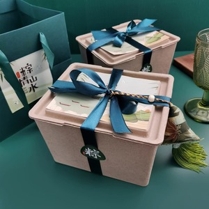 Cajas de pulpa de papel biodegradable ecológicas de alta gama, vajilla de mano y productos para el hogar, embalaje de regalo, uso Industrial - Product Image 1