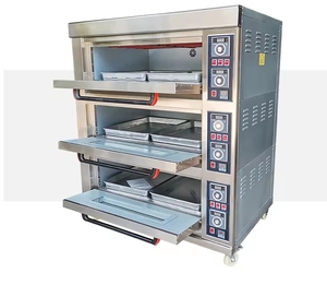 Pain industriel professionnel en gros 5 plateaux <span class=keywords><strong>2</strong></span> portes 4 ponts <span class=keywords><strong>four</strong></span> à pizza à gaz pour restaurant - Product Image 5