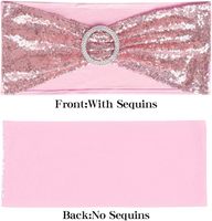 Bandes extensibles de Spandex de ceinture de chaise de paillettes extensibles pour la décoration de chaises de banquets d'événements de réception de mariage