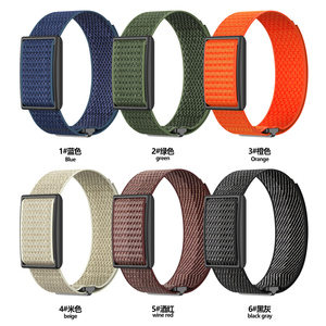 สายรัดข้อมือไนลอนสีดำแบบขายส่งสำหรับ Polar Loop ขนาด 24 มม. สายรัดแบบยืดหยุ่นสำหรับเล่นกีฬา พร้อมแถบตีนตุ๊กแกแบบ Hook and Loop สายรัดข้อมือสำรอง - Product Image 4