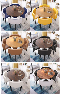 Set di Arredamento per Ristorante con Tavolo Rotondo e Sedie in Stile Moderno per Mensa Caffetteria e <span class=keywords><strong>Fast</strong></span> <span class=keywords><strong>Food</strong></span> - Product Image 4