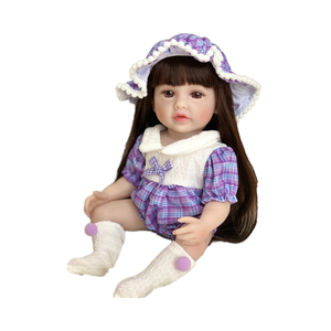 Muñeca Bebé Reborn Realista de Silicona Sólida, Económica, con Cabello, Asiento de Auto Gratis, 100% R&B para Recién Nacidos - Product Image 1