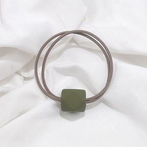 Banda de goma de Color Moradi Simple coreana para mujer, banda para el pelo con cuentas octogonales, Coleta, Coleta, turbante - Product Image 6