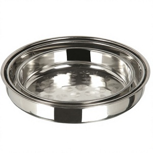 Plateau de service rond en acier inoxydable - Product Image 1