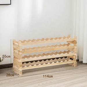 Casier à vin en bois pour <span class=keywords><strong>72</strong></span> bouteilles casier à vin empilable pour la décoration intérieure présentoir à vin présentoir à whisky - Product Image 4