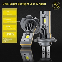 Nueva Bombilla LED para Faros Delanteros de Automóvil, 6000K Blanco Frío, Tamaño Mini, Plug & Play, Refrigerada por Ventilador, H7/H4 27W IP65/IP67, Luz Alta