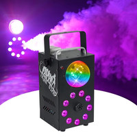 Machine à fumée LED RGB 3-en-1 700W Magic Ball avec télécommande DMX 6 canaux, portée de 50m et fumée en 22 secondes pour DJ/Bar/Club/Fête