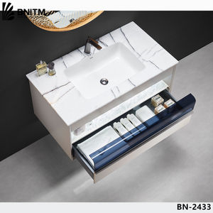 BNITM Vanités <span class=keywords><strong>de</strong></span> salle <span class=keywords><strong>de</strong></span> bain modernes Miroir circulaire <span class=keywords><strong>de</strong></span> <span class=keywords><strong>forme</strong></span> intelligente Armoire <span class=keywords><strong>de</strong></span> salle <span class=keywords><strong>de</strong></span> bain <span class=keywords><strong>de</strong></span> luxe flottante avec lavabo - Product Image 5