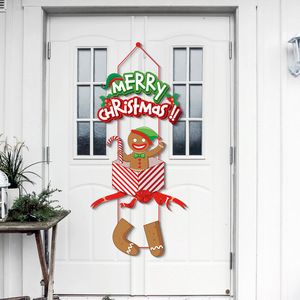 2025 joyeux noël bannière <span class=keywords><strong>Garage</strong></span> porche décor bonhomme de neige porte tenture murale signes père noël ornement maison vacances fête fournitures - Product Image 6