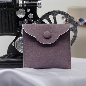 Personalizado impreso púrpura mini logo sobre encaje bolso de la <span class=keywords><strong>joyería</strong></span>/de lujo de microfibra collar bolsa (con tapa) - Product Image 3