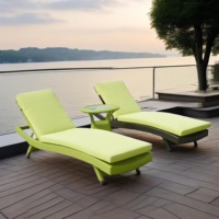 Chaise longue de luxe en rotin de haute qualité pour piscine et extérieur, lit de soleil de plage, chaise longue de loisirs en forme de S en rotin