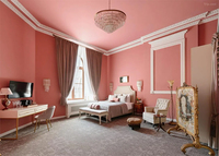 Ensemble de meubles de chambre d'hôtel en bois massif sur mesure pour solution FF&E hôtelière 5 étoiles, design moderne et luxueux, utilisation en appartement