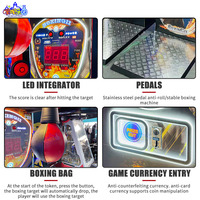 Machine de jeu de boxe à monnayeur - Testeur de force Big Punch Arcade pour parcs d'attractions, gymnases, bars, centres de jeux de rue