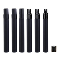 En gros 10ml Portable Échantillon Parfum Vaporisateur Vide Mat Noir Vaporisateur En Verre pour Emballage Cosmétique