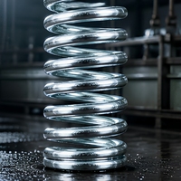 Ressort hélicoïdal en acier zingué, finition brillante, protection antirouille, taille personnalisée pour usage industriel