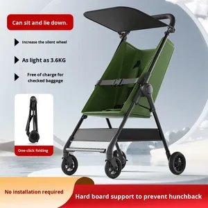 Poussette bébé légère et compacte, pliable, avec cadre métallique, pour s'asseoir et se recoucher - Product Image 4
