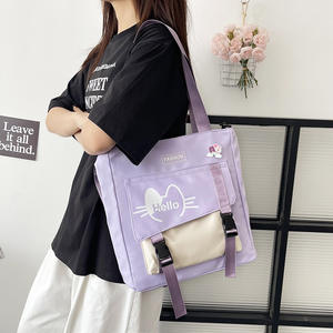 Dessin animé Nylon sacs à bandoulière pour femmes collège <span class=keywords><strong>Style</strong></span> étudiant filles <span class=keywords><strong>cartable</strong></span> fourre-tout grande capacité dames <span class=keywords><strong>sac</strong></span> à bandoulière sacs à <span class=keywords><strong>main</strong></span> - Product Image 2