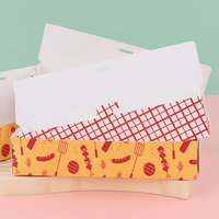 Boîte à hot-dogs pliable personnalisée en gros, écologique, biodégradable, fournisseur d'emballages alimentaires jetables