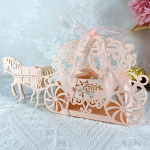 Invitaciones de Boda y Quinceañera <span class=keywords><strong>Pop</strong></span>-Up 3D Personalizadas en Papel Perlado de 250g con Corte Láser, Diseño de Carruaje de <span class=keywords><strong>Cenicienta</strong></span>, Marca Mery, ¡Oferta! - Product Image 6