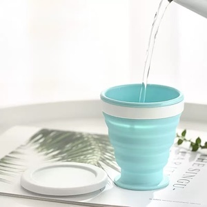 Spot New Silicone Folding Cup Sleeve Outdoor Student Coffee <b>Mug</b> <b>Plastic</b> Drinking Gift Cup - Product Image 2