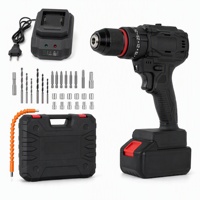 Livraison rapide, perceuse sans fil 21V sans balais, kit de tournevis électrique avec batterie au lithium, outil électrique, en stock