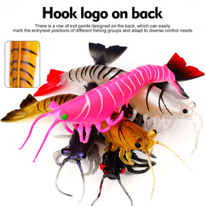 Señuelos de Pesca Artificiales de Plástico Suave de 22g y 37g, Paquetes de 2 y 3 Unidades, Señuelos de Camarón para Agua Salada y Dulce, para Pescar Pargo - Product Image 4