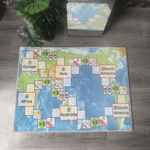 Tapis de jeu Carte <span class=keywords><strong>du</strong></span> <span class=keywords><strong>Monde</strong></span> pour Enfants, Tapis de Jeu d'Échecs Volants, Tapis Éducatif <span class=keywords><strong>6</strong></span> Continents, Couverture de Jeu pour Bébés - Product Image 3