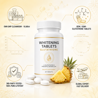 Comprimés de L-Glutathion OEM 10000mg Saveur Ananas Soin de la Peau Antioxydant pour Adultes