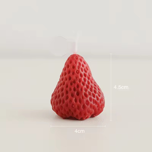 Strawberry <b>candle</b> simulation fruit scented <b>candle</b> mini <b>set</b> modeling net celebrity photo props birthday gift new - Product Image 5