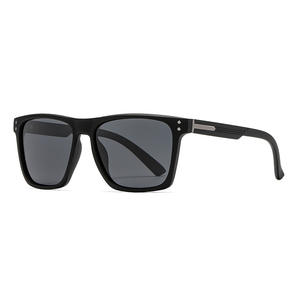 Lunettes de soleil classiques pour hommes, monture noire en PC, protection polarisée UV400 pour la conduite et l'utilisation en extérieur - Product Image 4