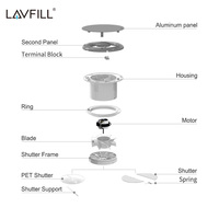 Ventilateur d'extraction circulaire mural pour salle de bain et cuisine