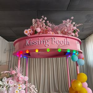 Cabina DE FOTOS personalizada para revistas, cabina de besos ligera RGB, cabina de besos redonda compacta - Product Image 4