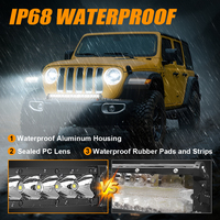 Barra de Luz LED para Coche y Camioneta 4x4, Delgada, Recta, Impermeable, de 6 Pulgadas, 12, 20, 30, 40, 50 Pulgadas, para Proyectos y Uso Todoterreno