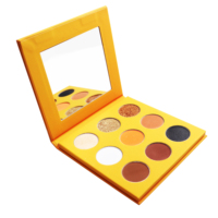 Qualité Logo Personnalisé Cosmétique Métal Holographique Yeux Maquillage Marque Privée Bio Shimmer Mat 9 Couleur Palette De Fard À Paupières
