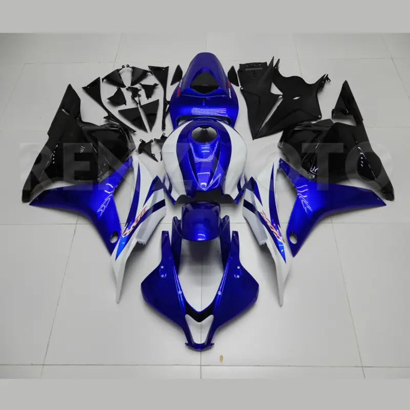 Düşük MOQ Fairings Honda CBR600 Honda CBR600 2009 2012 siyah mavi kaporta enjeksiyon panelleri Abs plastik vücut kitleri