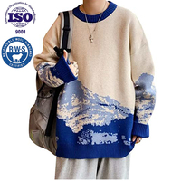 Sudadera de punto de cuello redondo de gran tamaño Anime suéter suéteres Unisex Jumper Custom Jersey Knit Jumper Custom