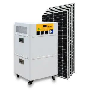 Gratis Pemasangan Generator Tenaga Surya 5kw dengan Baterai Ion Litium 12,8 KWh 10kwh 5kwh Sistem Pembangkit Tenaga Surya 220V