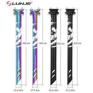 <span class=keywords><strong>Tige</strong></span> <span class=keywords><strong>de</strong></span> <span class=keywords><strong>Selle</strong></span> Vélo <span class=keywords><strong>de</strong></span> Route LUNJE <span class=keywords><strong>avec</strong></span> <span class=keywords><strong>Amortisseur</strong></span> 27.2/31.6 x 400mm en Alliage d'Aluminium Ultralégère pour Cyclisme - Product Image 3