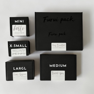 Tùy chỉnh màu đen mỹ phẩm sóng hộp bưu phẩm với thiết kế logo-OEM in ấn & thân thiện với môi bao bì cho vẻ đẹp vận chuyển - Product Image 5